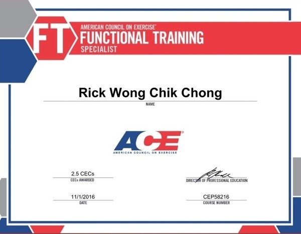 Certified functional trainer 2025